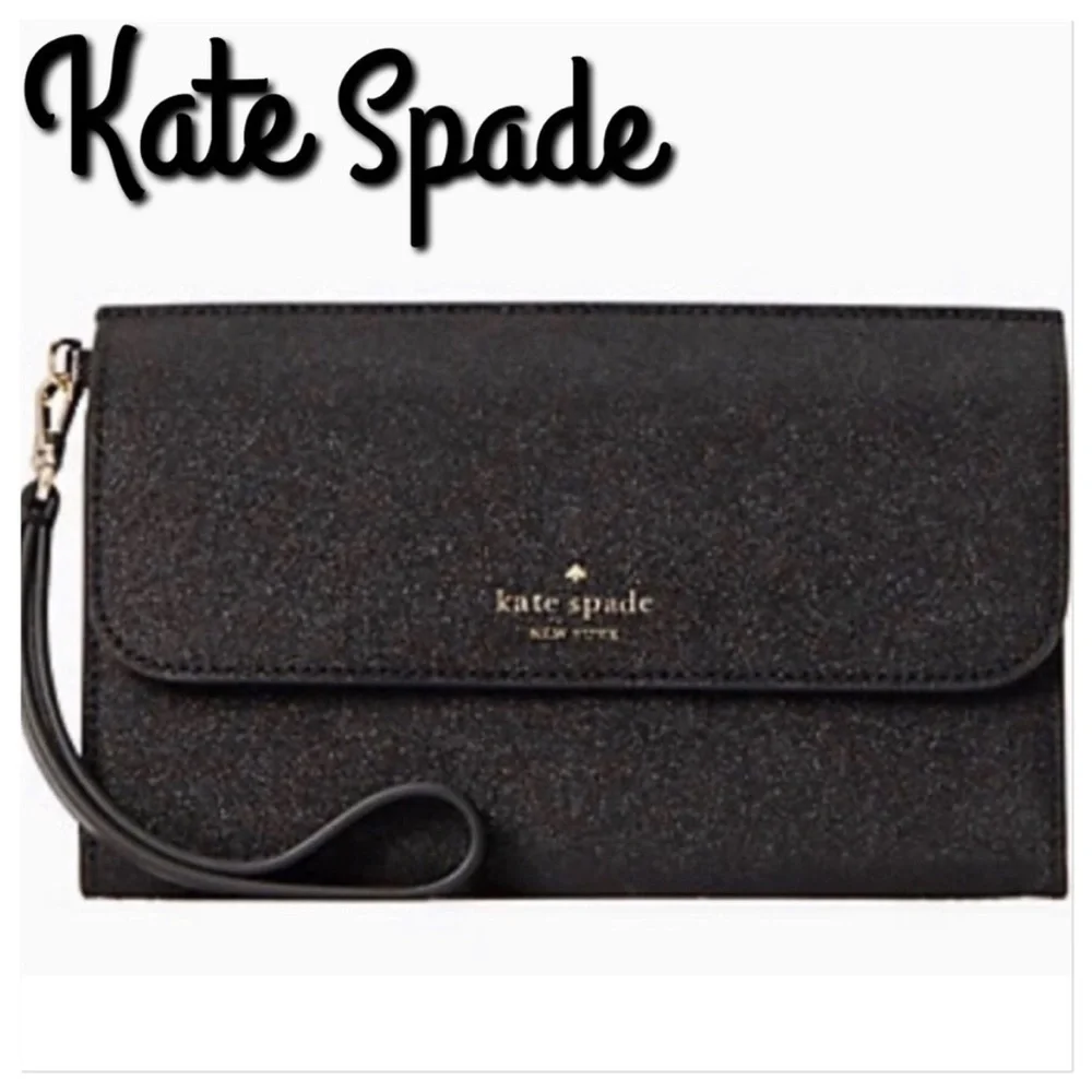 Kate spade medium glitter wristlet / wallet